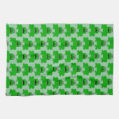 Froschdesign auf beliebigem Hintergrund Geschirrtuch (Horizontal)