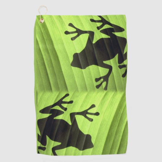 Froschdesign Golfhandtuch (Vorderseite)
