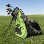 Froschdesign Golfhandtuch (Gras)