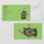 Froschdrucke auf der Niedlichen Visitenkarte von T (Vorne/Hinten)