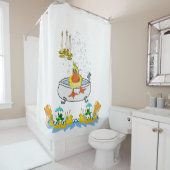 Froschducken mit Dusche Duschvorhang (Beispiel)