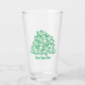 Frösche Abstrakte Grüne Linie Kunst Personalisiert Glas (Vorderseite)