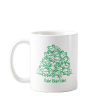 Frösche Abstrakte Grüne Linie Kunst Personalisiert