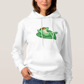Frösche auf Leaf mit Sonnenbrille Hoodie (Vorderseite)