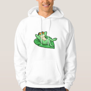 Frösche auf Leaf mit Sonnenbrille Hoodie