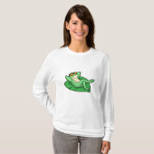Frösche auf Leaf mit Sonnenbrille T-Shirt (Vorne ganz)