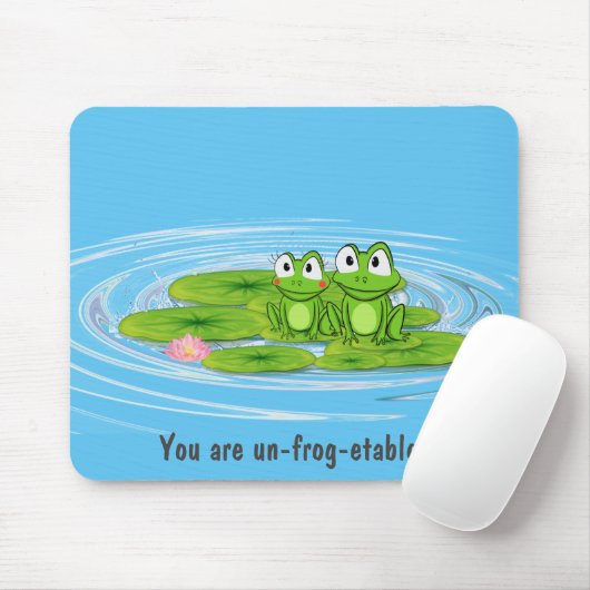 Frösche auf Lilienpolster und Wasser Mousepad (Mit Mouse)