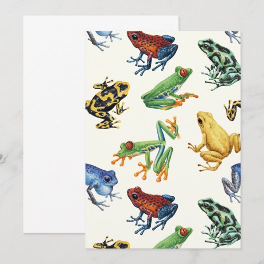Frösche auf natürlichem Weiß (Vorne/Hinten)