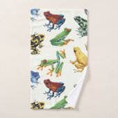 Frösche auf natürlichem Weiß Badhandtuch Set (Handtuch)