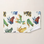 Frösche auf natürlichem Weiß Badhandtuch Set (Handtuch)