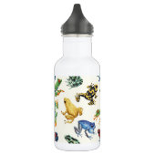 Frösche auf natürlichem Weiß Edelstahlflasche (Links)