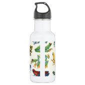 Frösche auf natürlichem Weiß Edelstahlflasche (Rückseite)
