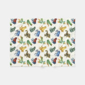 Frösche auf natürlichem Weiß Fleecedecke (Vorderseite (Horizontal))