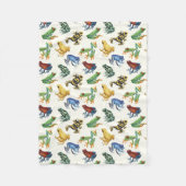 Frösche auf natürlichem Weiß Fleecedecke (Vorderseite)