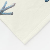 Frösche auf natürlichem Weiß Fleecedecke (Ecke)