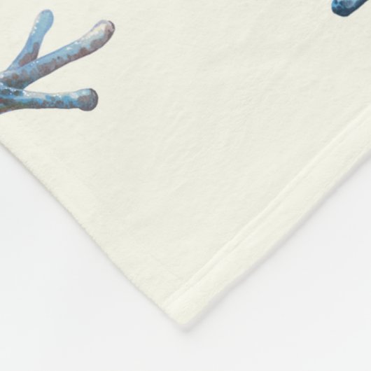 Frösche auf natürlichem Weiß Fleecedecke (Ecke)
