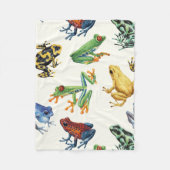 Frösche auf natürlichem Weiß Fleecedecke (Vorderseite)