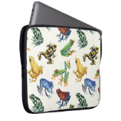 Frösche auf natürlichem Weiß Laptopschutzhülle (Vorne Rechts)