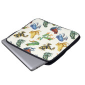 Frösche auf natürlichem Weiß Laptopschutzhülle (Vorne Knopf)