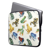 Frösche auf natürlichem Weiß Laptopschutzhülle (Vorderseite Links)