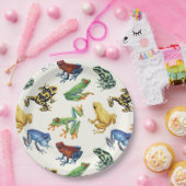 Frösche auf natürlichem Weiß Pappteller (Party)