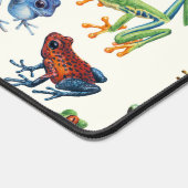 Frösche auf natürlichem Weiß Schreibtischunterlage (Ecke)