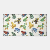 Frösche auf natürlichem Weiß Schreibtischunterlage (Vorderseite)