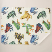 Frösche auf natürlichem Weiß Sherpadecke (Vorderseite (Horizontal))