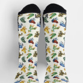 Frösche auf natürlichem Weiß Socken (Oben)
