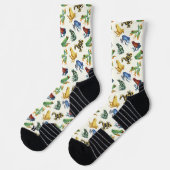 Frösche auf natürlichem Weiß Socken (Links)