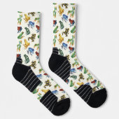Frösche auf natürlichem Weiß Socken (Rechts)
