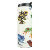 Frösche auf natürlichem Weiß Thermosbecher (Nach links gedreht)