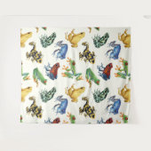 Frösche auf natürlichem Weiß Wandteppich (Vorderseite (Horizontal))