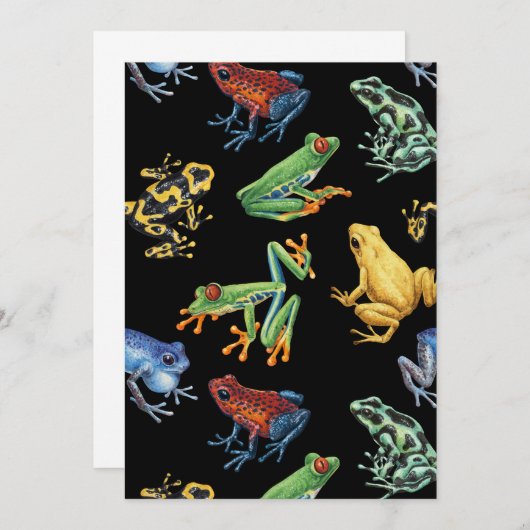 Frösche auf schwarz (Vorne/Hinten)