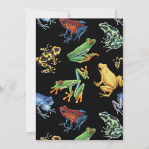 Frösche auf schwarz
