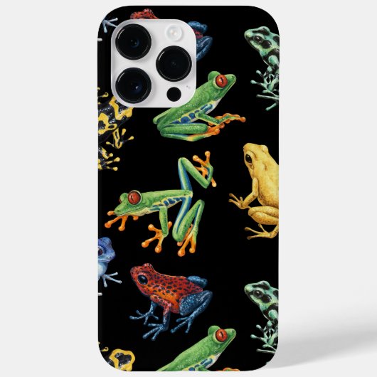 Frösche auf schwarz Case-Mate iPhone hülle (Rückseite)