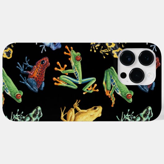 Frösche auf schwarz Case-Mate iPhone hülle (Rückseite (Horizontal))