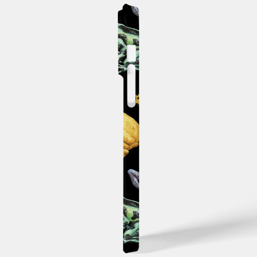 Frösche auf schwarz Case-Mate iPhone hülle (Rückseite / Links)