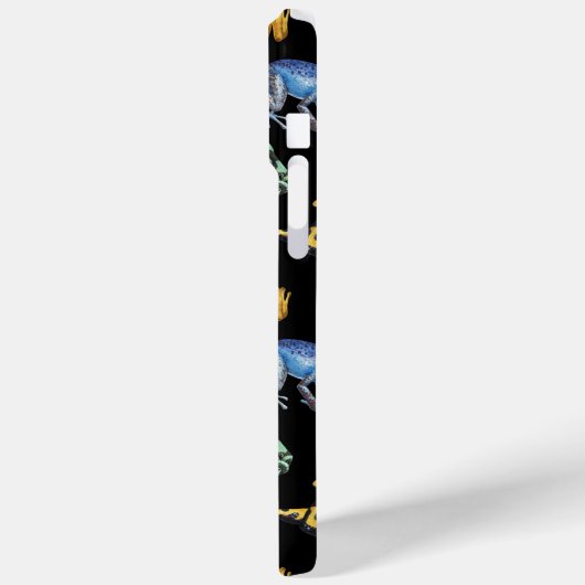 Frösche auf schwarz Case-Mate iPhone hülle (Rückseite / Links)