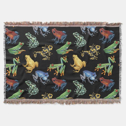 Frösche auf schwarz decke (Vorderseite)