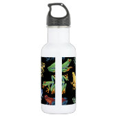 Frösche auf schwarz edelstahlflasche (Rückseite)
