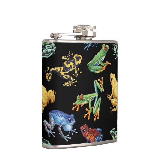 Frösche auf schwarz flachmann (Rechts)