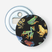 Frösche auf schwarz flaschenöffner (Vorderseite)