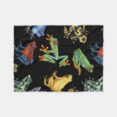 Frösche auf schwarz fleecedecke (Vorderseite (Horizontal))