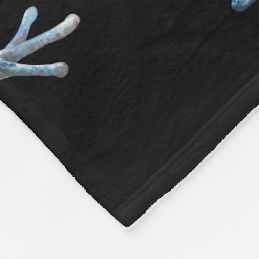 Frösche auf schwarz fleecedecke (Ecke)