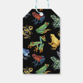 Frösche auf schwarz geschenkanhänger (Rückseite)