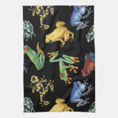 Frösche auf schwarz geschirrtuch (Vertikal)