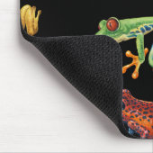 Frösche auf schwarz mousepad (Ecke)