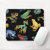 Frösche auf schwarz mousepad (Mit Mouse)