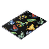 Frösche auf schwarz notizblock (Linke Seite)